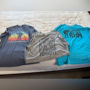 Funny T-Shirts Bundle - Blue, Gray, Navy